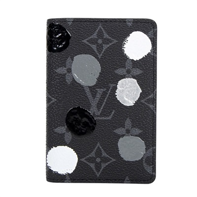 路易威登 LOUIS VUITTON 草間彌生 黑灰 LV x YK卡包 M81928 晶片款 黑灰LV x YK卡包 無附屬品