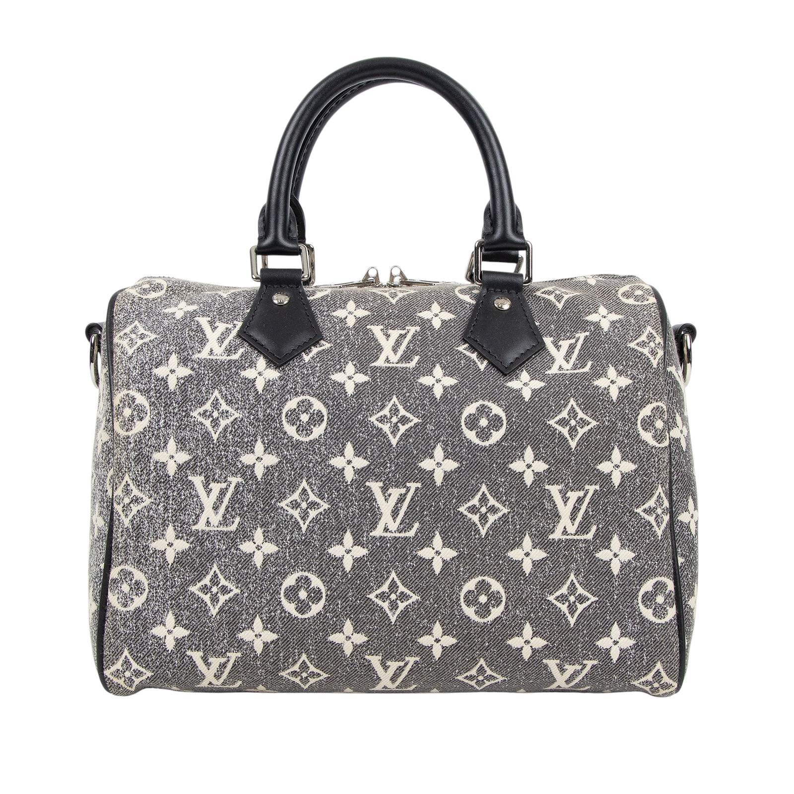 路易威登 LOUIS VUITTON SPEEDY Bandoulière 25 老花 單寧 波士頓包 手提包 M21464 晶片款  防塵袋/鎖組/背帶