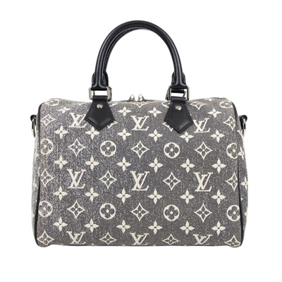 路易威登 LOUIS VUITTON SPEEDY Bandoulière 25 老花 單寧 波士頓包 手提包 M21464 晶片款  防塵袋/鎖組/背帶