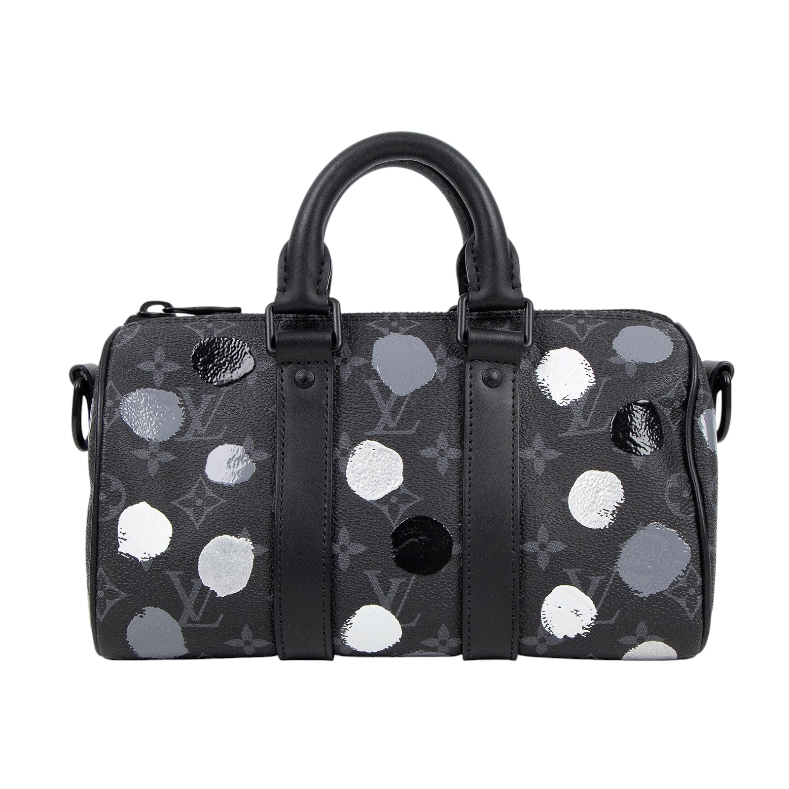 路易威登 LOUIS VUITTON LV x YK Keepall 25 老花 草間彌生 波士頓包 斜背包 M46406 晶片款  防塵袋