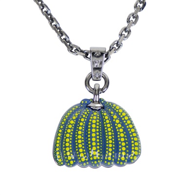 路易威登 LOUIS VUITTON LV x YK Pumpkin 草間彌生 項鍊 M01139 藍黃南瓜項鍊 防塵袋