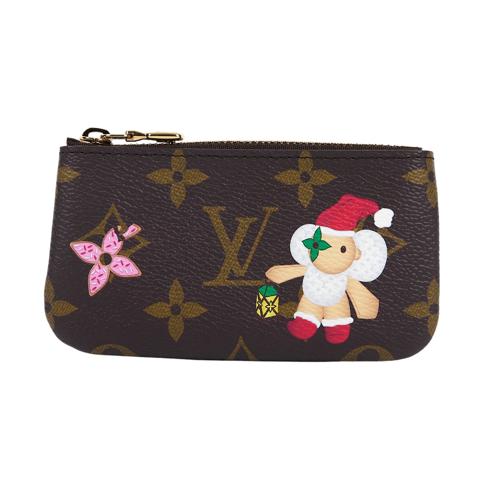 路易威登 LOUIS VUITTON Vivienne 聖誕限定 Candy Factory系列 老花 鑰匙包 M12217 聖誕節拉鍊零錢包 無附屬品