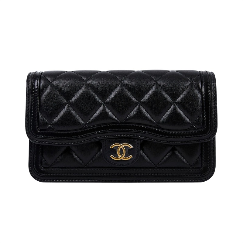 香奈兒 CHANEL 皮穿鍊 口蓋 WOC 手機包 AP3559 B14109 晶片款 黑羊小WOC 原廠盒子/防塵袋/購買證明