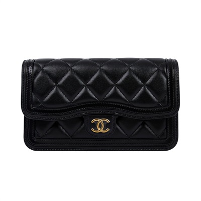 香奈兒 CHANEL 皮穿鍊 口蓋 WOC 手機包 AP3559 B14109 晶片款 黑羊小WOC 原廠盒子/防塵袋/購買證明
