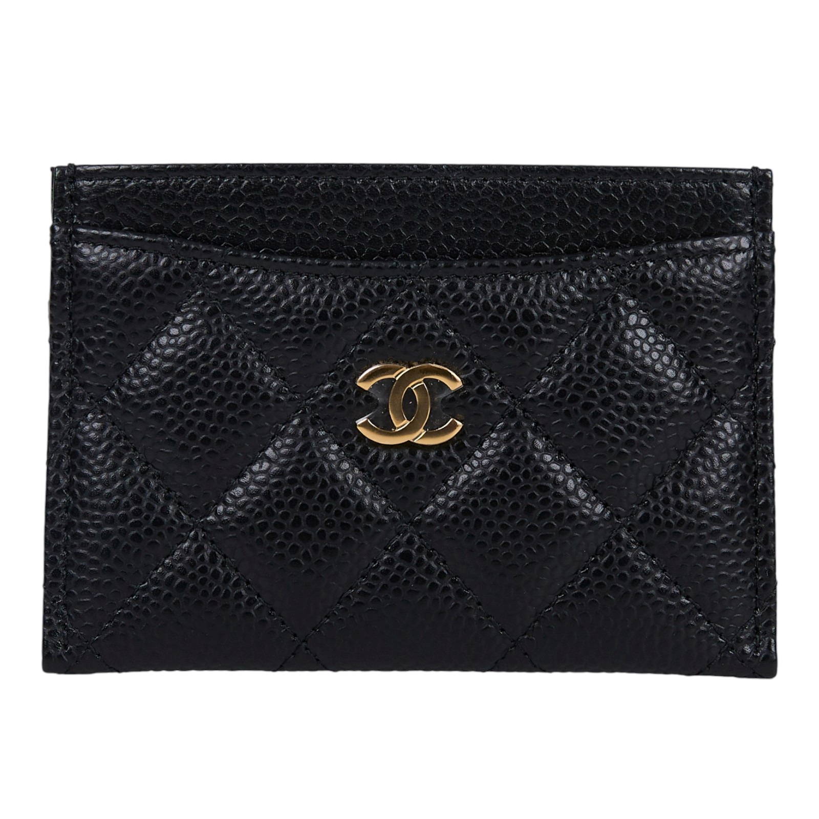 香奈兒 CHANEL CC LOGO 經典卡片夾 AP0213 晶片款 黑荔枝卡夾 防塵袋/原廠盒子