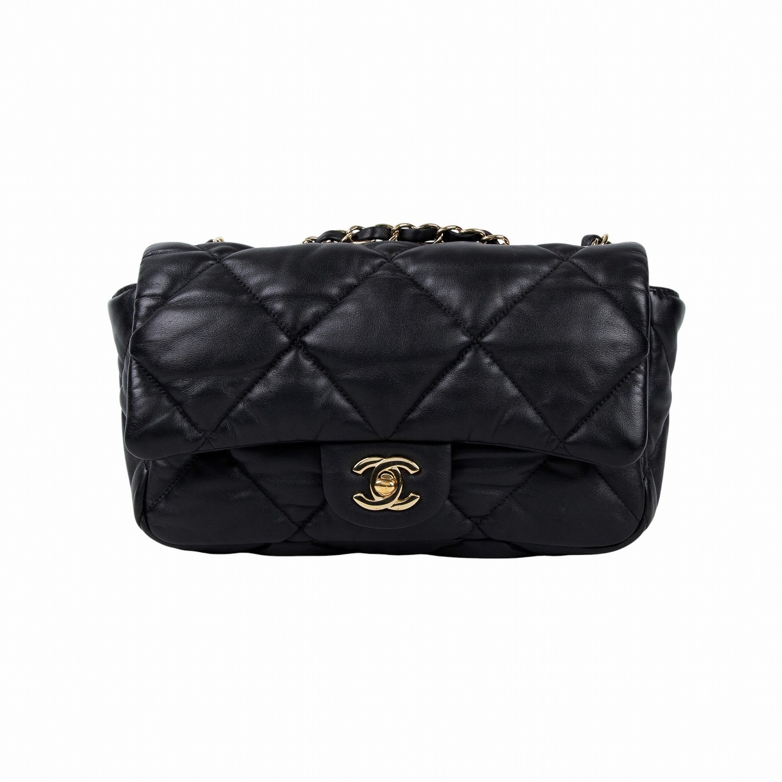 香奈兒 CHANEL 19 菱格紋 口蓋包 AS2233 B04398 30開 黑牛菱格紋泡泡包 原廠盒子/保證卡/購買證明