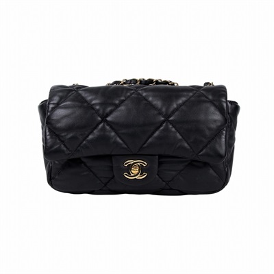 香奈兒 CHANEL 19 菱格紋 口蓋包 AS2233 B04398 30開 黑牛菱格紋泡泡包 原廠盒子/保證卡/購買證明