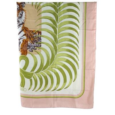 愛馬仕 Hermes Twilly 絲巾 120 TWILLYS120  白粉老虎絲巾 120CM 原廠盒子