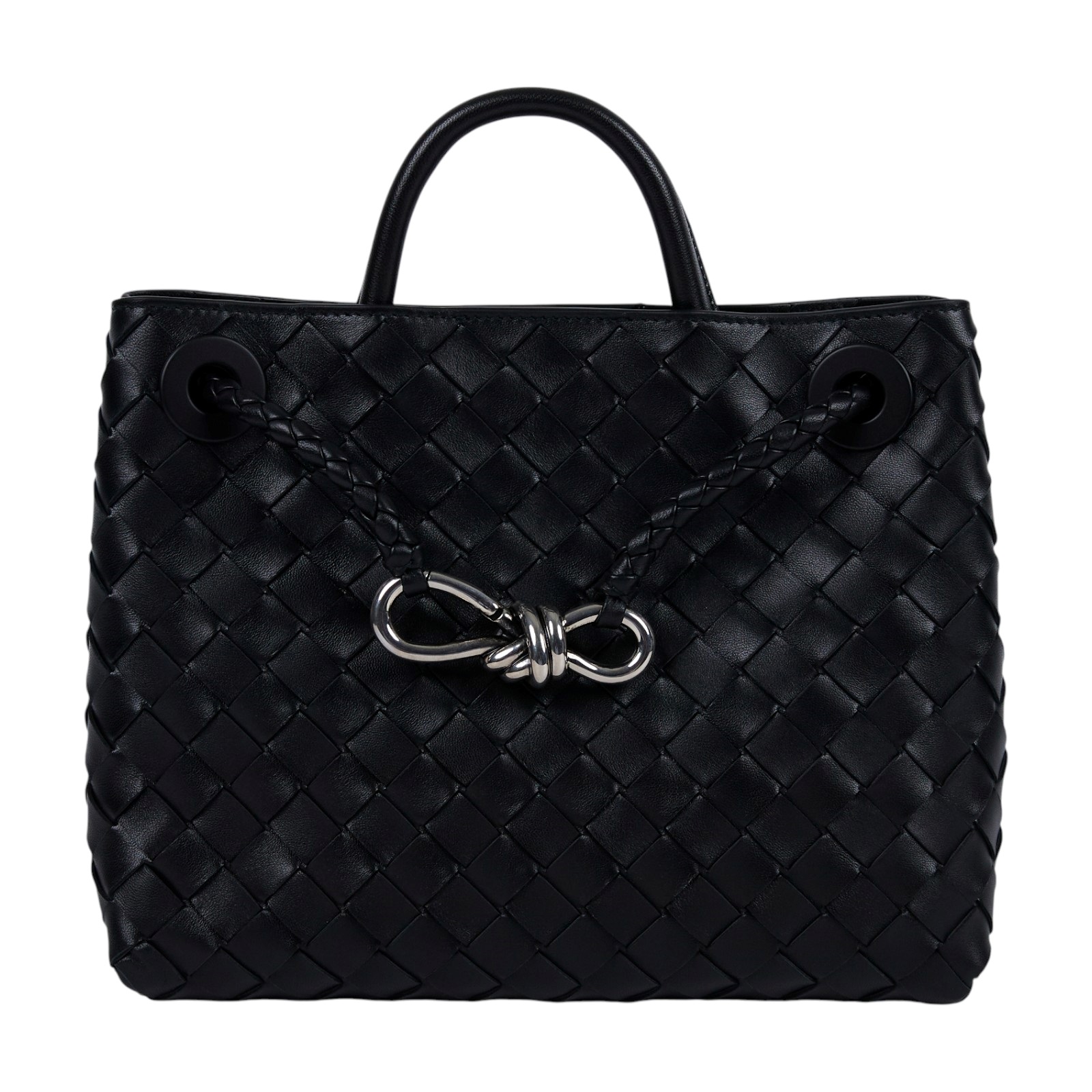 寶緹嘉 BOTTEGA VENETA Small Andiamo With Chain 小型 鍊條 手提 斜背包 銀色五金 766014VCPP  原廠盒子/防塵袋/保證卡