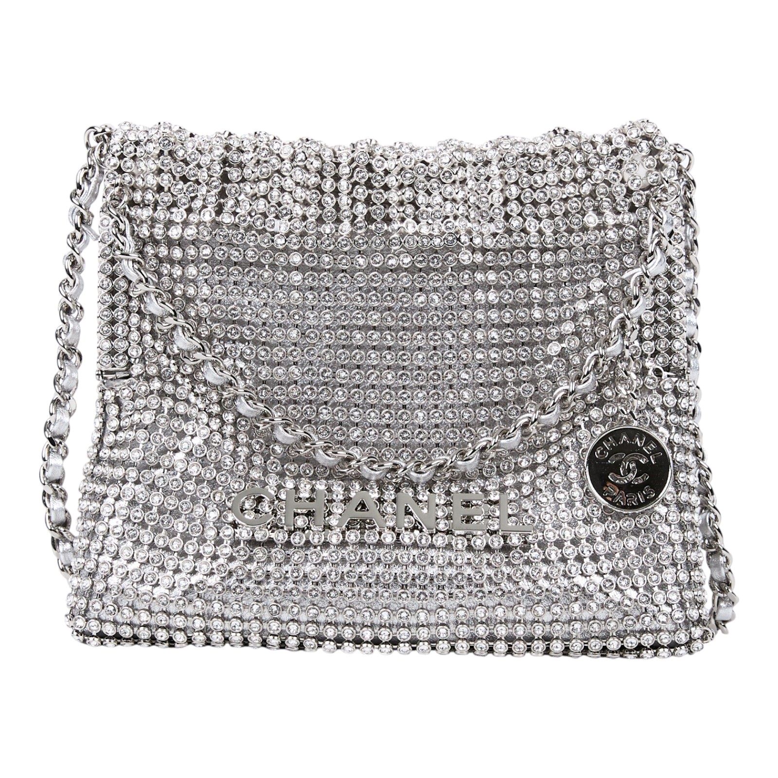 香奈兒 CHANEL 22 迷你 束口包 AS4894 全滿鑽22包秀款 原廠盒子