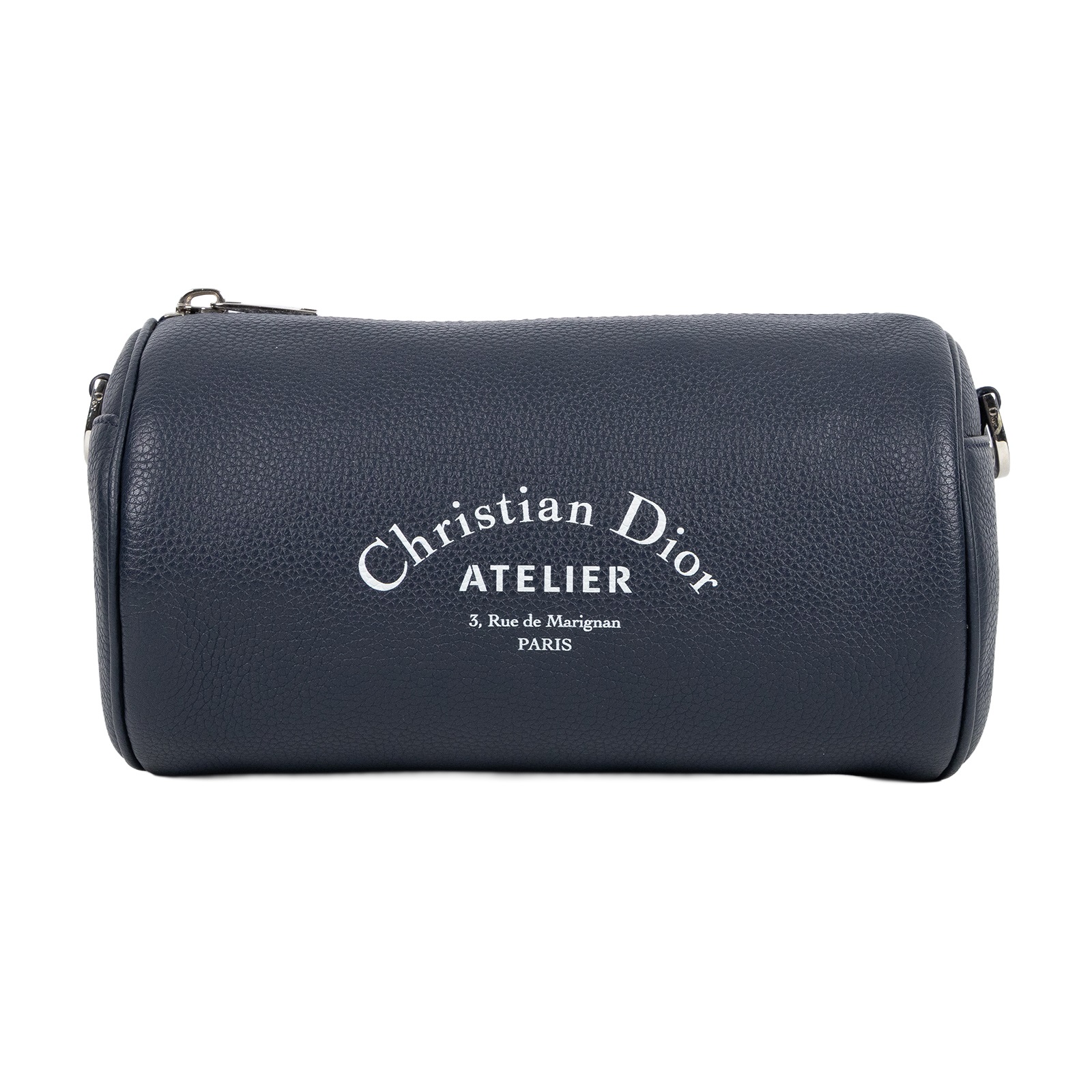迪奧 CHRISTIAN DIOR Roller Bag 斜背包 滾筒包 1ATPO061XXX 深藍圓筒包 防塵袋/背帶
