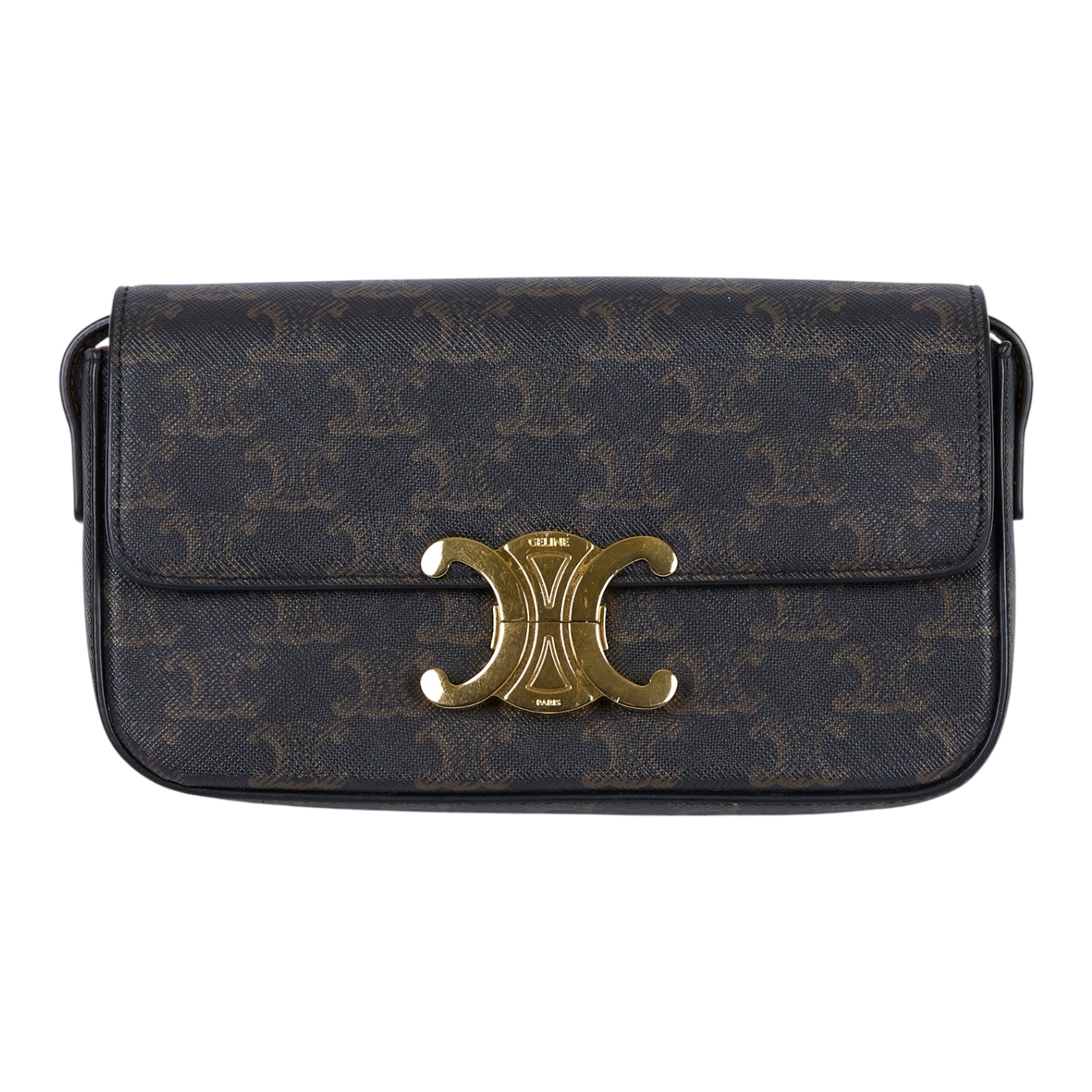 思琳 CELINE Claude 標誌印花 牛皮革 肩揹袋 194142CUZ 凱旋TRIOMPHE肩背包 無附屬品