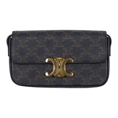 思琳 CELINE Claude 標誌印花 牛皮革 肩揹袋 194142CUZ 凱旋TRIOMPHE肩背包 無附屬品