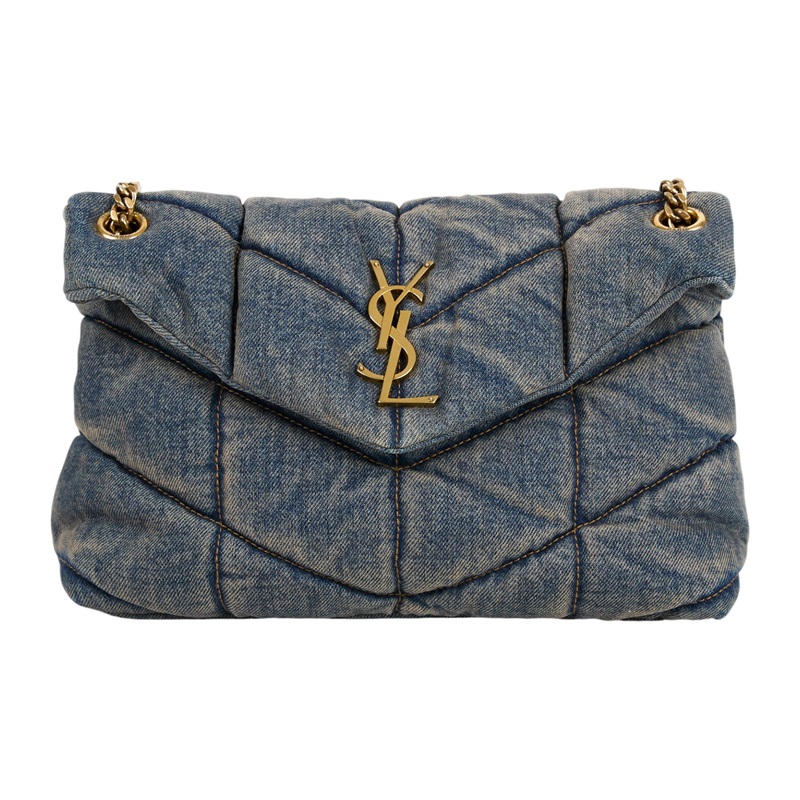 聖羅蘭 YSL SAINT LAURENT Puffer 丹寧 小型 5774762PT67 單寧PUFFER SMALL 防塵袋