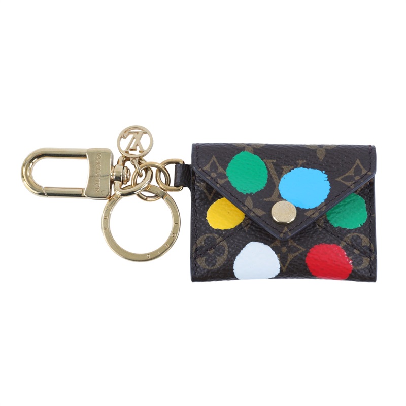 路易威登 LOUIS VUITTON LV x YK 草間彌生 鑰匙圈掛飾 M01209 晶片款 原花草間彌生鑰匙圈掛飾 無附屬品