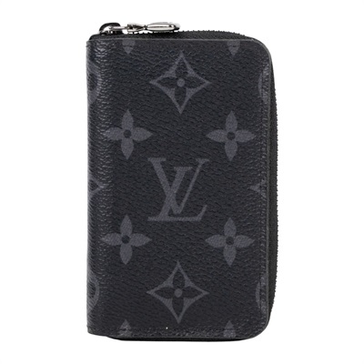路易威登 LOUIS VUITTON Eclipse 錢包 卡夾 M81662 晶片款 黑原花零錢包 無附屬品