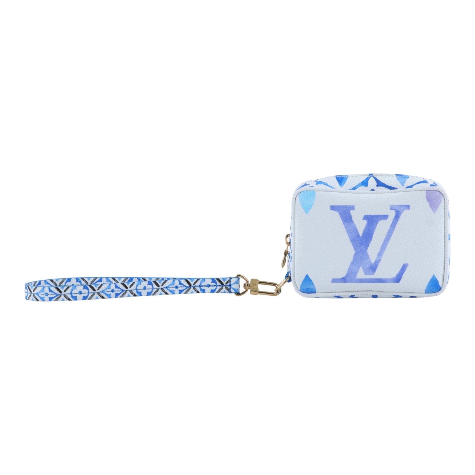 路易威登 LOUIS VUITTON Wapity Case By The Pool 2023 手拿包 M82416 晶片款 藍白POOL小化妝包 無附屬品