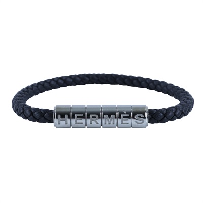 愛馬仕 Hermes Goliath Code 手鍊   黑GOLIATH CODE 編織手環 原廠盒子/防塵袋