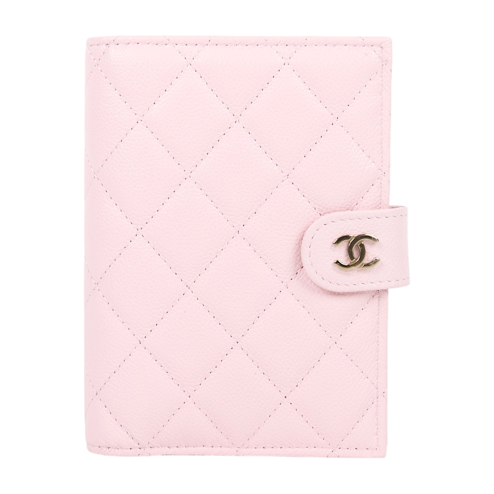 香奈兒 CHANEL 護照夾 中型 錢包 AP3791 晶片款 粉荔枝護照夾皮夾 原廠盒子/防塵袋