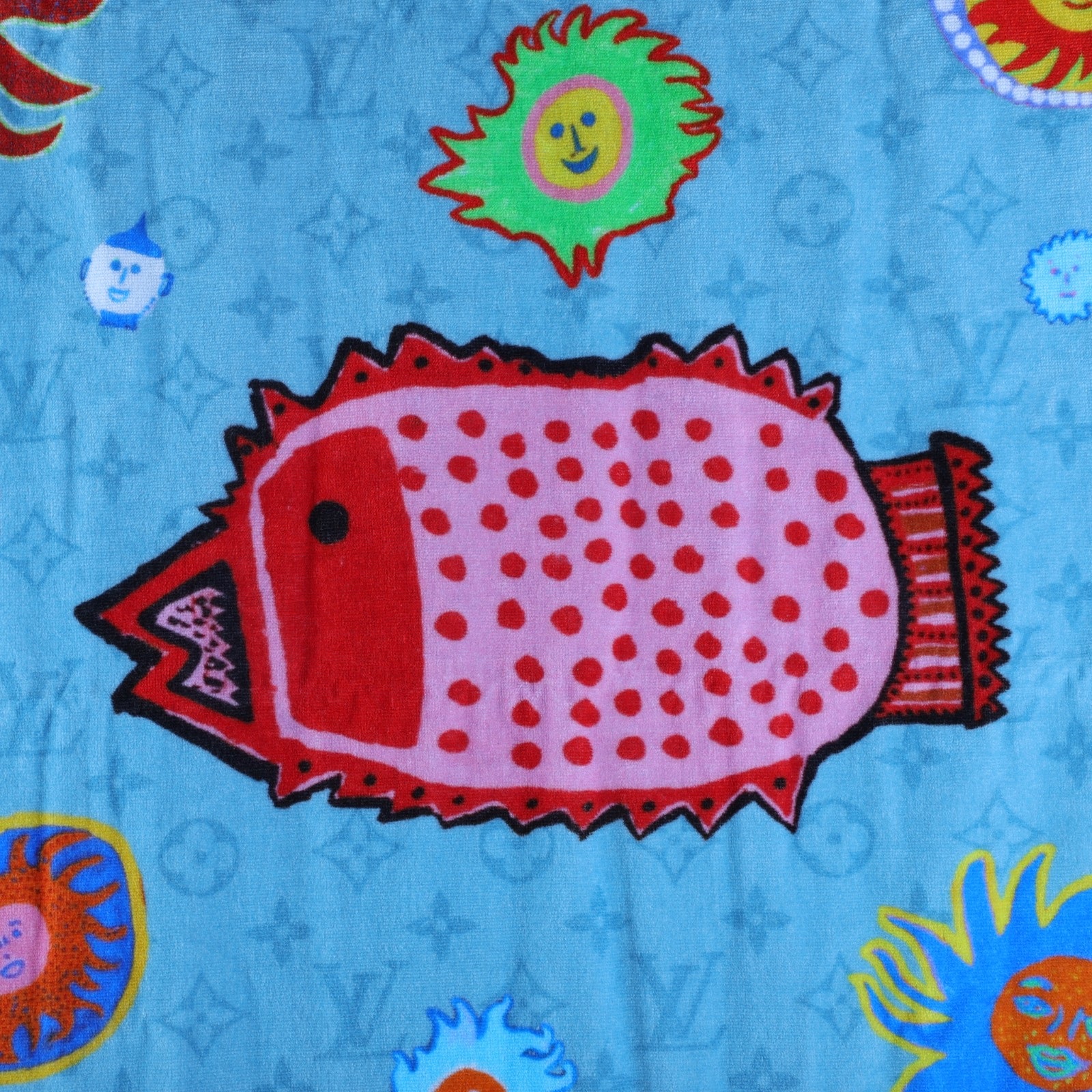 路易威登 LOUIS VUITTON LV X YK Faces Beach Towel 草間彌生 沙灘巾 M78301  無附屬品