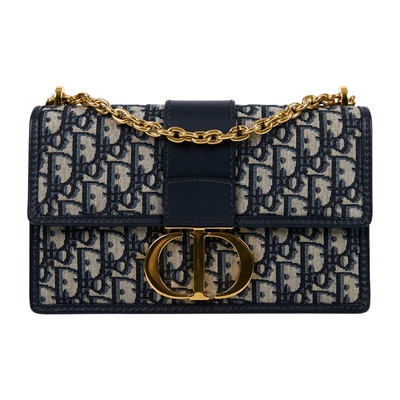 迪奧 CHRISTIAN DIOR 30 Montaigne 鏈帶 肩背手提包 M9208UTZQ 藍緹花蒙田30鍊帶款 原廠盒子/防塵袋/保證卡