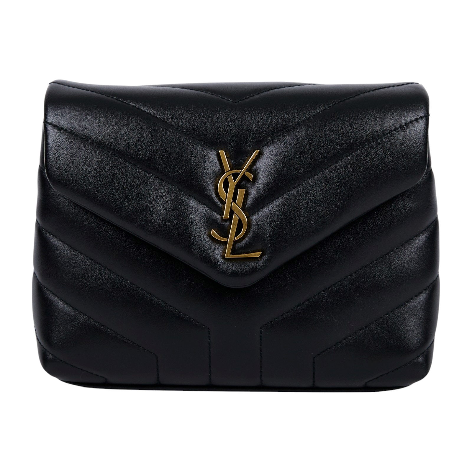 聖羅蘭 YSL SAINT LAURENT Loulou 絎縫 小牛皮 TOY 迷你 手袋  肩背 斜背包 金色五金 678401DV707  防塵袋