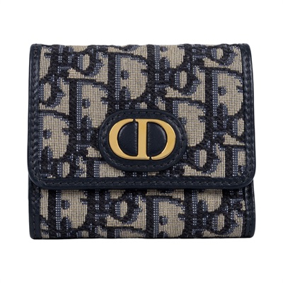 迪奧 CHRISTIAN DIOR Montaigne MM S2057UTZQ CD老花三折短夾 無附屬品