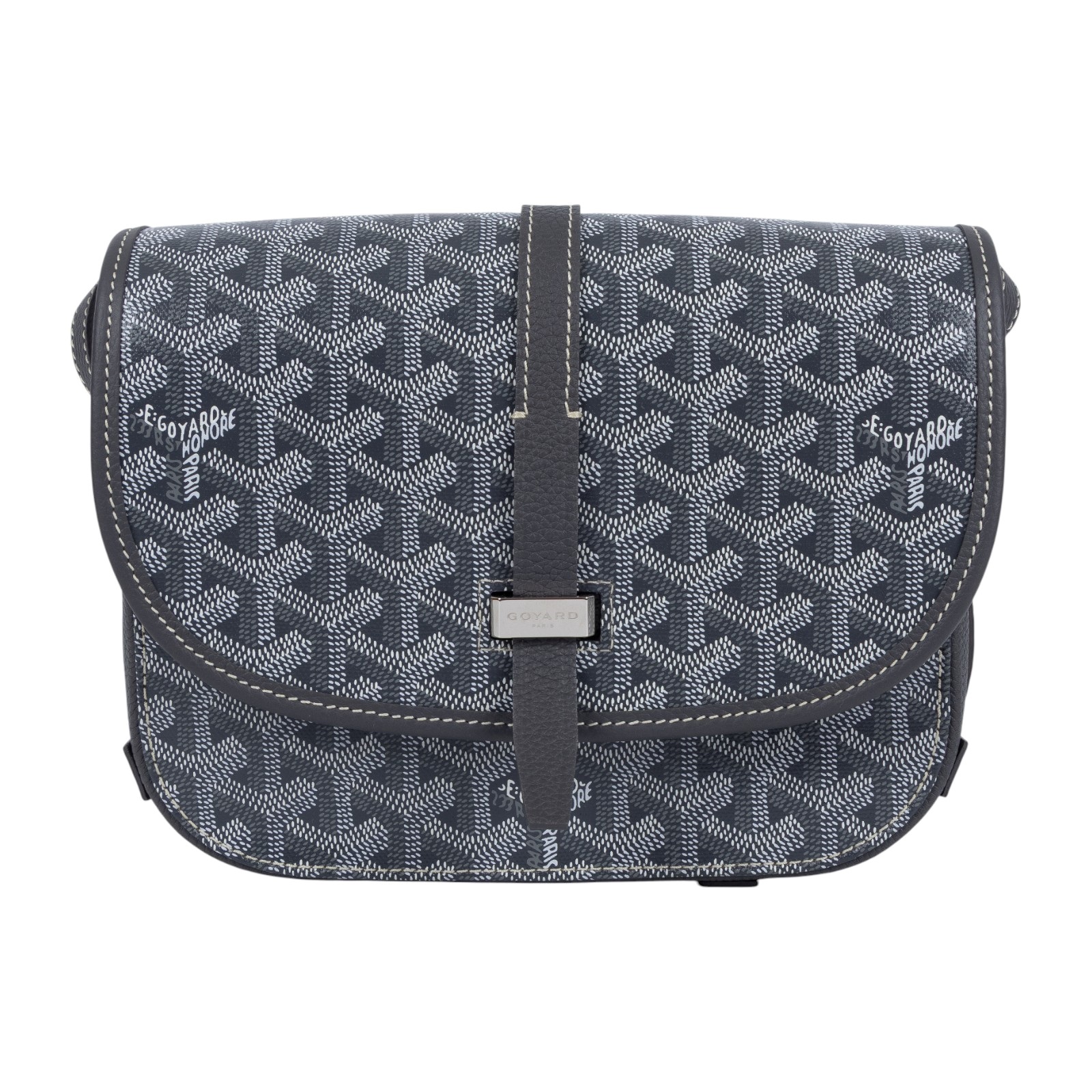 高雅德 GOYARD Belvédère PM 小型 馬鞍包 BELVE3PMLTY 灰色郵差Belvedere PM 防塵袋