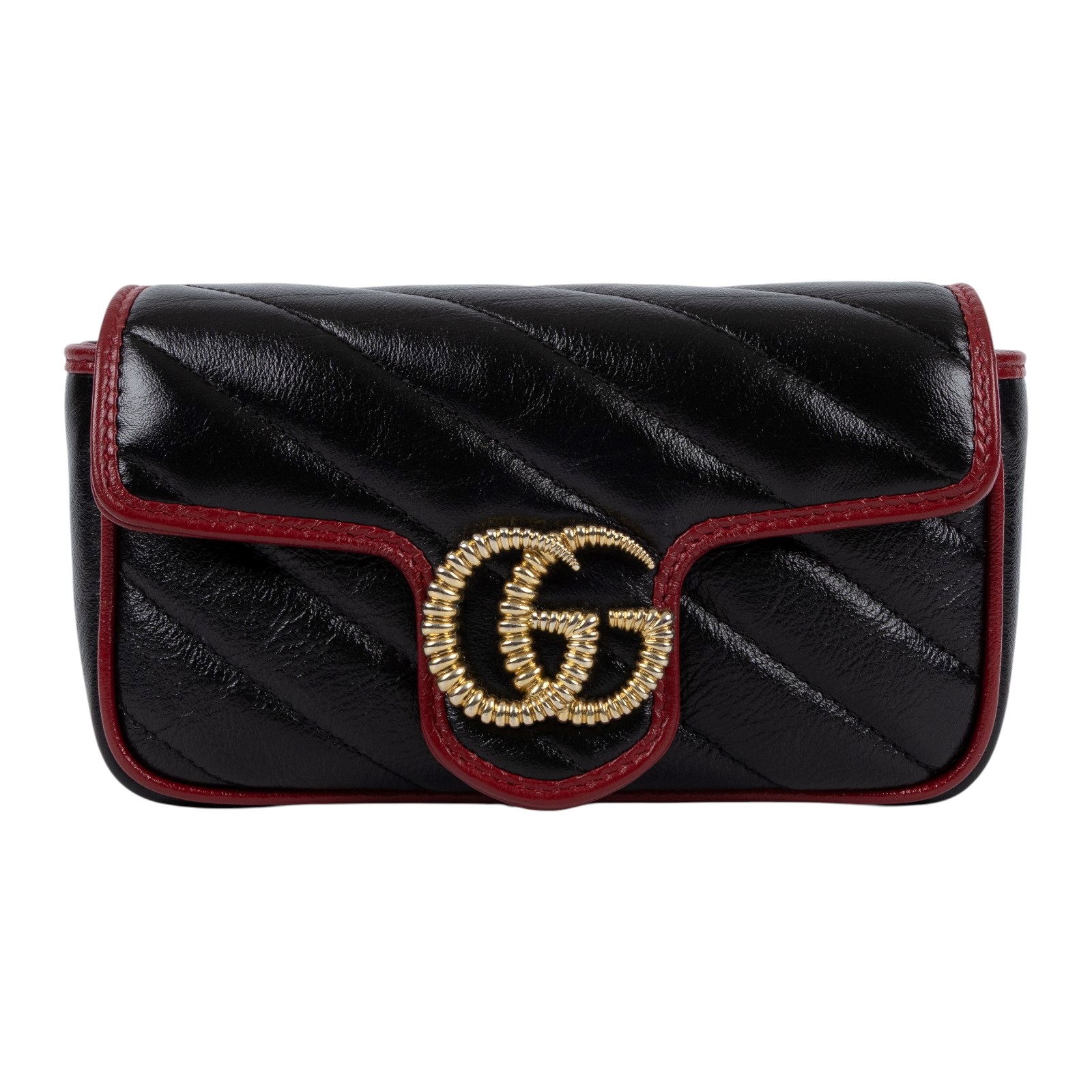 古馳 GUCCI GG Marmont 絎縫 斜背包 肩背包 手拿包 574969 0OLFX 黑MARMONT MINI 原廠盒子/防塵袋