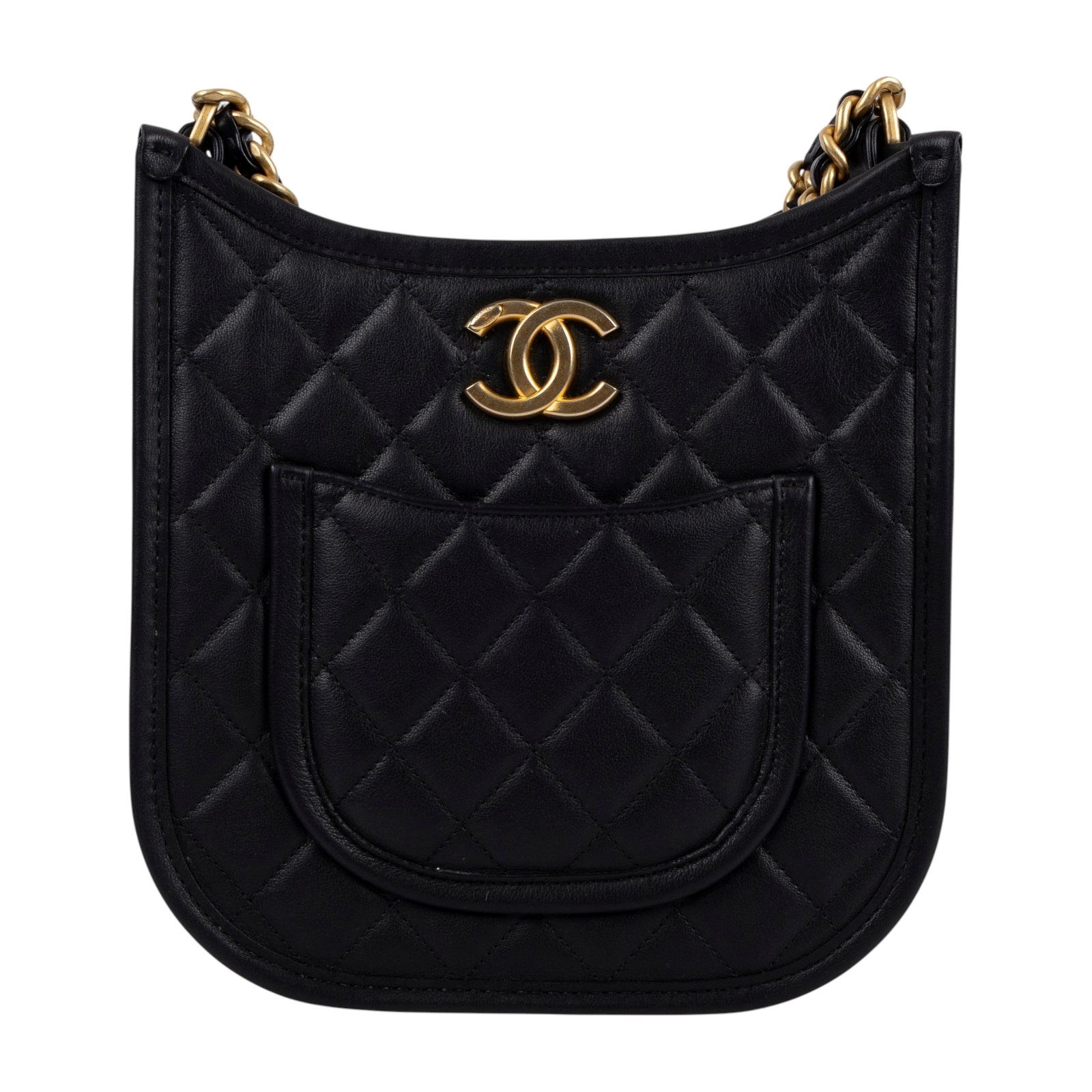 香奈兒 CHANEL Hobo 流浪包 AS5432 晶片款 24S黑色HOBO兩用包 防塵袋/原廠盒子