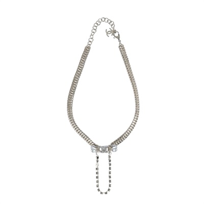 香奈兒 CHANEL CC LOGO 項鍊 C23 S 水鑽愛心粗鍊造型項鍊 無附屬品