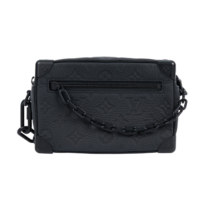路易威登 LOUIS VUITTON Mini Soft Trunk 迷你 隨身包 黑色 M55702 黑原花Mini Soft Trunk 防塵袋