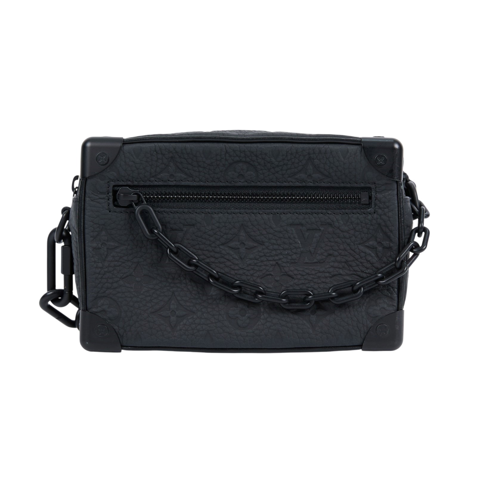 路易威登 LOUIS VUITTON Mini Soft Trunk 迷你 隨身包 黑色 M55702 黑原花Mini Soft Trunk 防塵袋