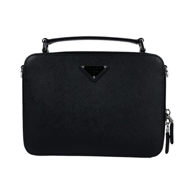 普拉達 PRADA Brique Saffiano皮革手袋 2VH069_9Z2 黑Brique Saffiano皮革手袋 防塵袋