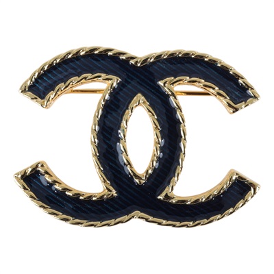 香奈兒 CHANEL CC LOGO 胸針 I24P 黑金雙C胸針 無附屬品