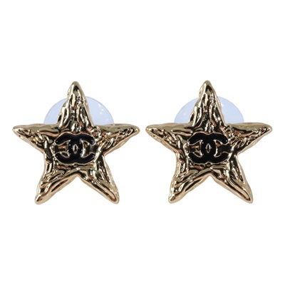 香奈兒 CHANEL CC LOGO 耳環 耳釘 B24P 金熔岩星星耳環 無附屬品