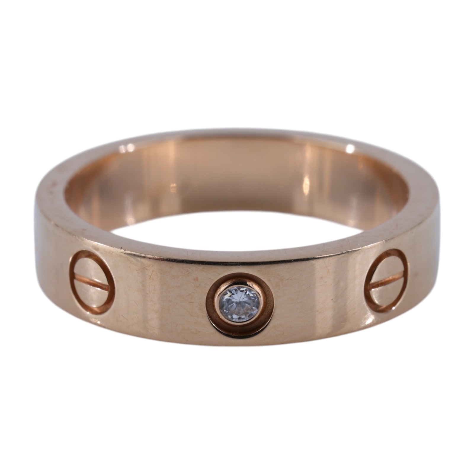 卡地亞 CARTIER Love 戒指 小型款 1顆鑽石 B4050749 RG 單鑽LOVE戒指#49 原廠盒子/保書