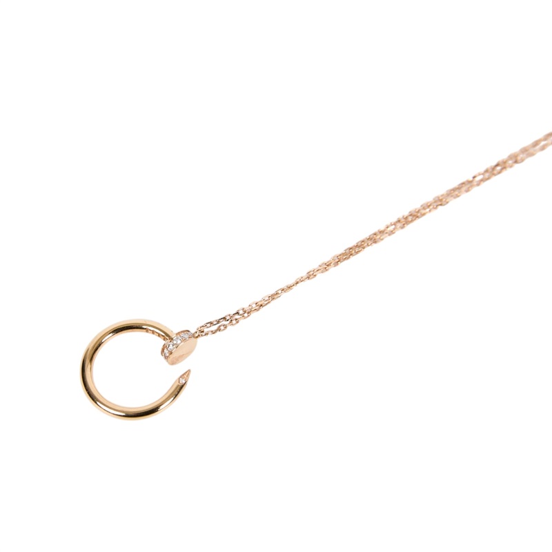 卡地亞 CARTIER Juste un Clou 項鍊 B7224513 RG 帶鑽JUSTE UN CLOU釘子 原廠盒子/保書