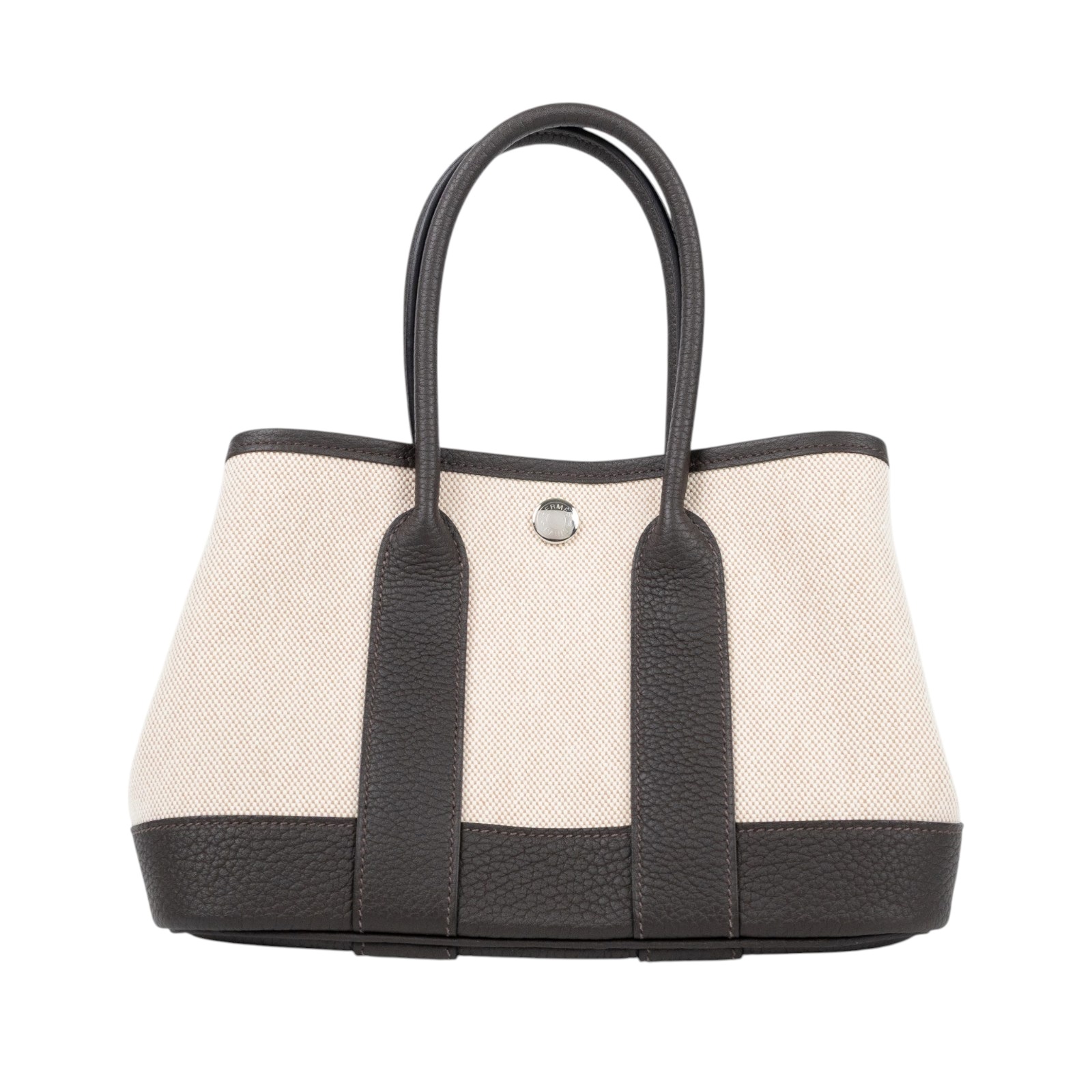 愛馬仕 Hermes Neo Garden Party 花園派對包 23 銀色五金 淺米色 米色 烏木色 H086418CKAB /WAM006UH  原廠盒子/防塵袋/購買證明