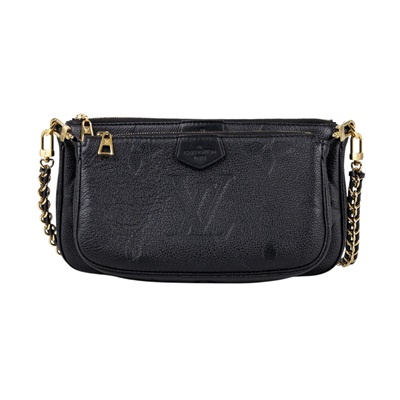 路易威登 LOUIS VUITTON Multi Pochette Accessoires 壓花牛皮 混合式 斜背袋 M80399 晶片款  原廠盒子/防塵袋/購買證明