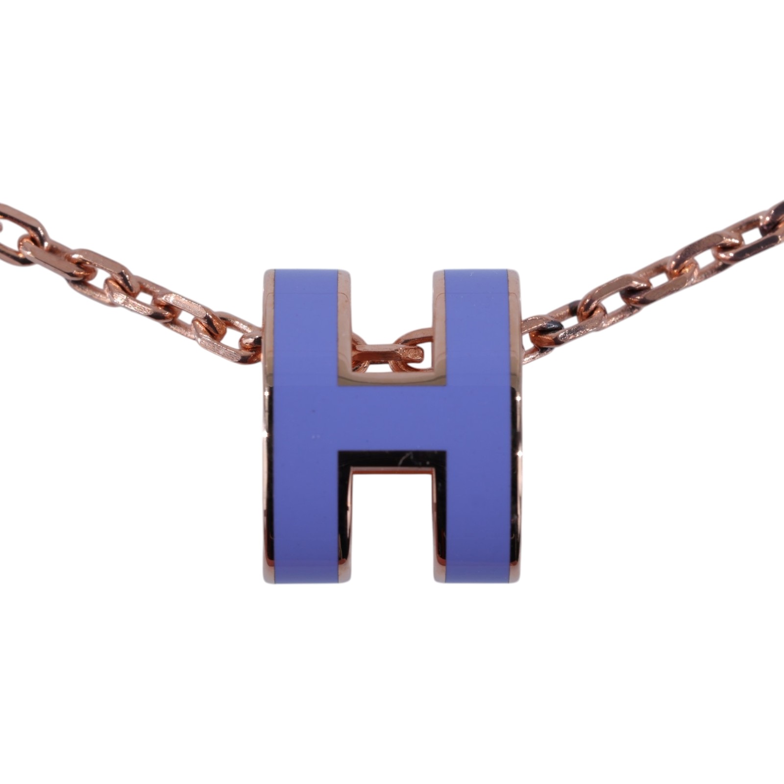 愛馬仕 Hermes Mini Pop H 墜飾 POPHPMINI GD1211 紫MINI POP H項鍊 原廠盒子/防塵袋