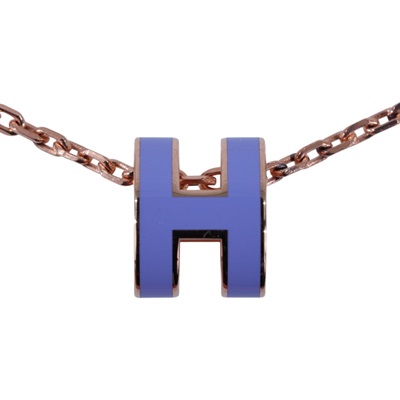 愛馬仕 Hermes Mini Pop H 墜飾 POPHPMINI GD1211 紫MINI POP H項鍊 原廠盒子/防塵袋