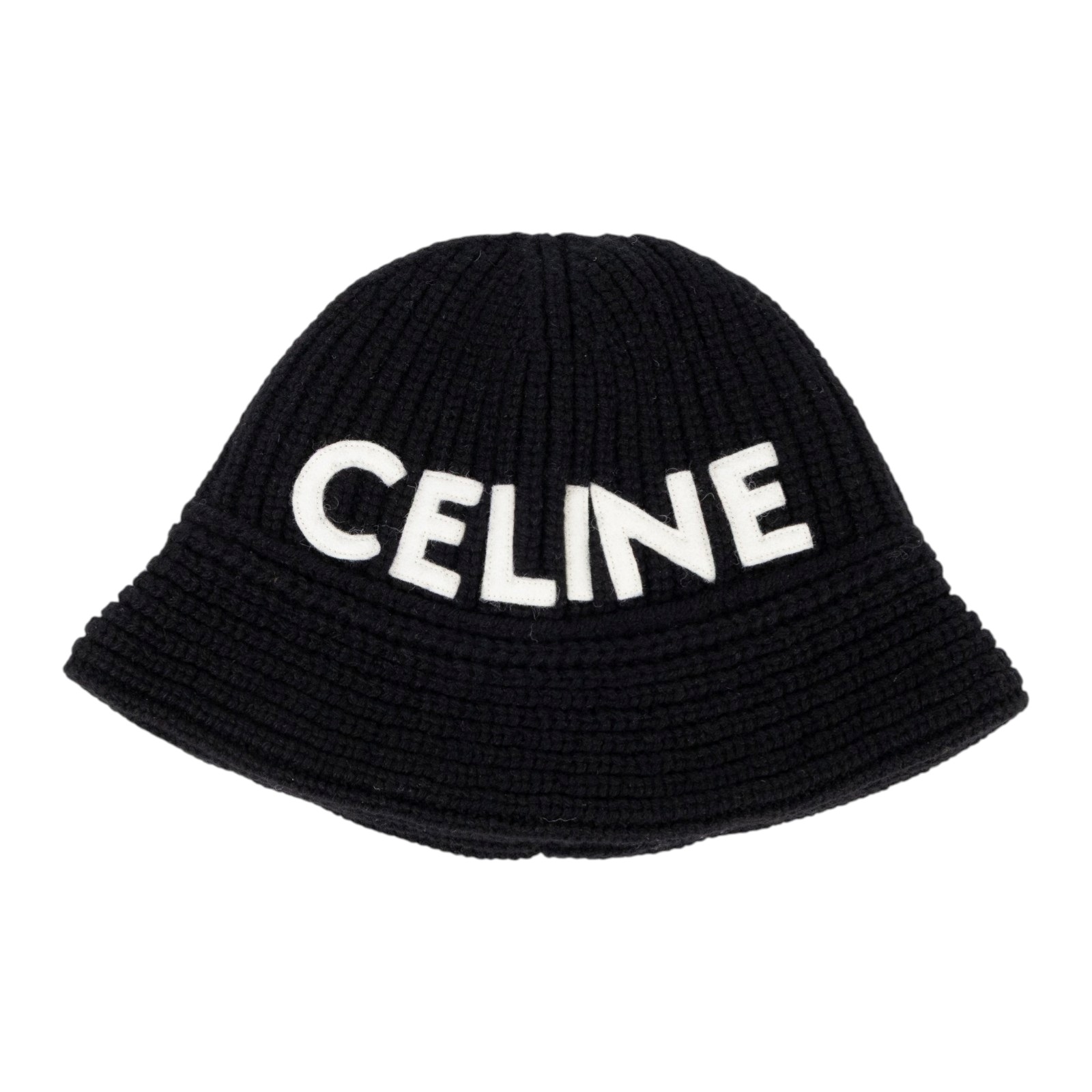 思琳 CELINE 針織帽 2A47T384D 黑白字LOGO漁夫毛帽 無附屬品