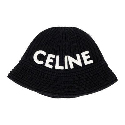 思琳 CELINE 針織帽 2A47T384D 黑白字LOGO漁夫毛帽 無附屬品