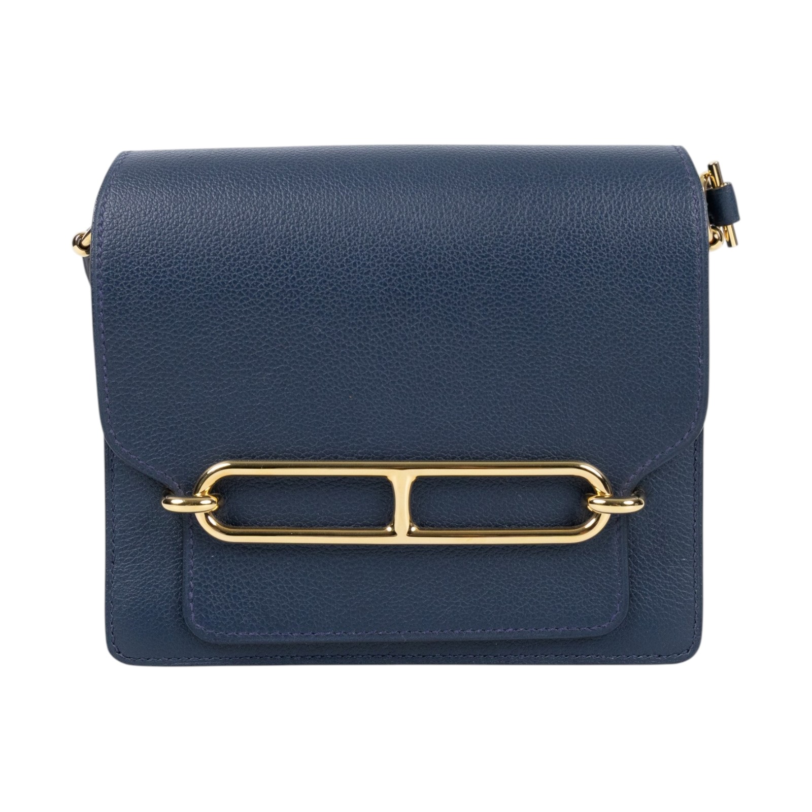 愛馬仕 Hermes Roulis 豬鼻子 斜背包 18 Mini RO18 D HA 010CC D刻深藍ROULIS MINI 原廠盒子/防塵袋/背帶