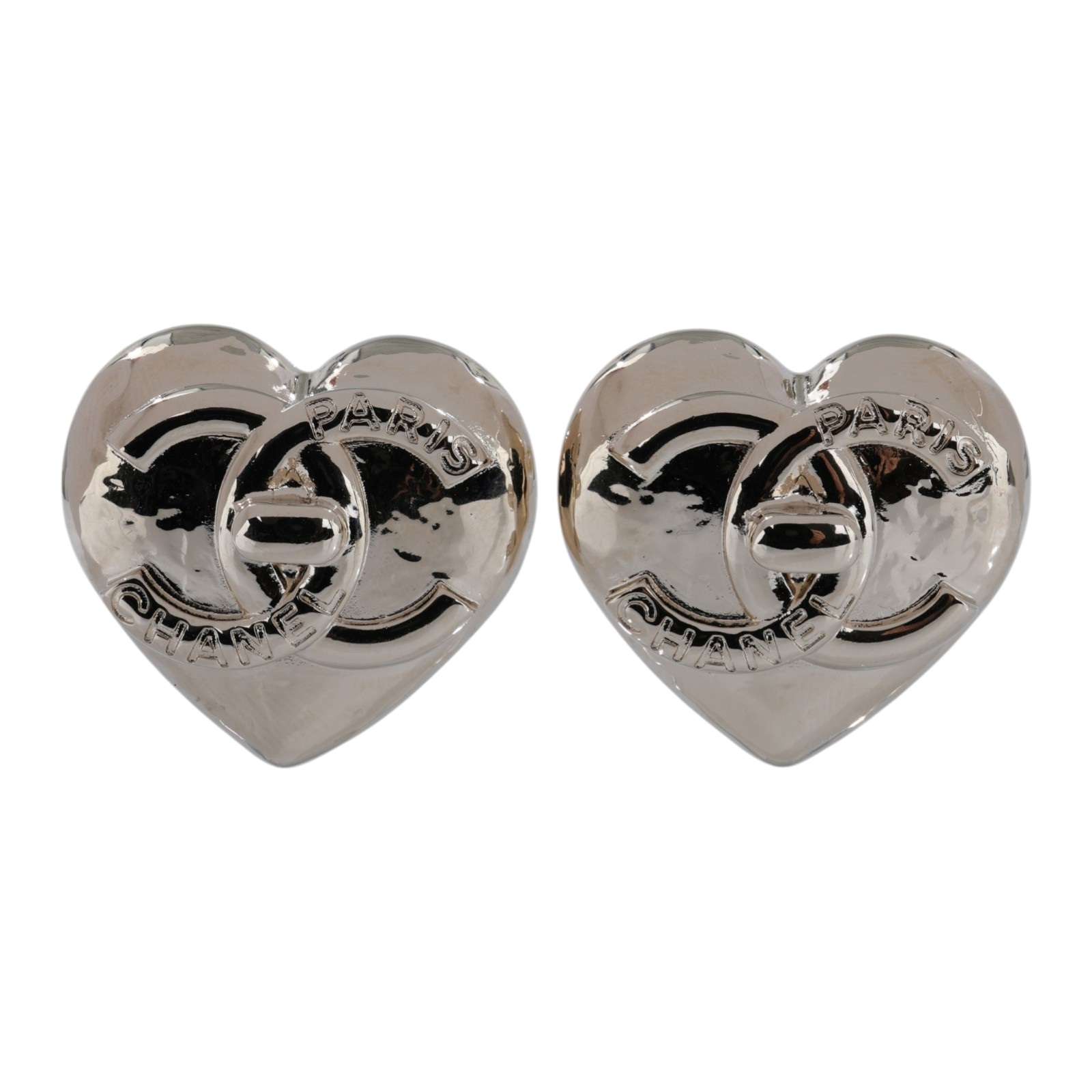 香奈兒 CHANEL CC LOGO 耳環 耳釘 B22B 金色雙C愛心耳環 原廠盒子/底襯