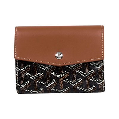 高雅德 GOYARD Saint Gabriel 錢包 三折 短夾 STGABRPMLTY 棕Saint Gabriel三折短夾 原廠盒子/國外購買證明影本