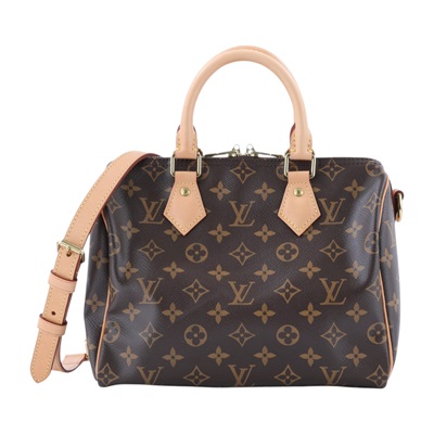 路易威登 LOUIS VUITTON Speedy Bandoulière  25 經典帆布 手提 斜背 波士頓包 M41113  防塵袋/鎖組/背帶