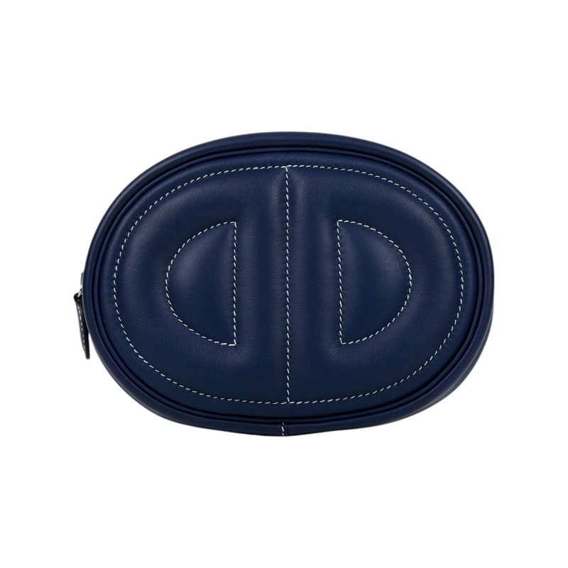 愛馬仕 Hermes In The Loop  豬鼻 腰包 銀色五金 H079223CKAG / Y刻藍IN THE LOOP BANANE 原廠盒子/防塵袋