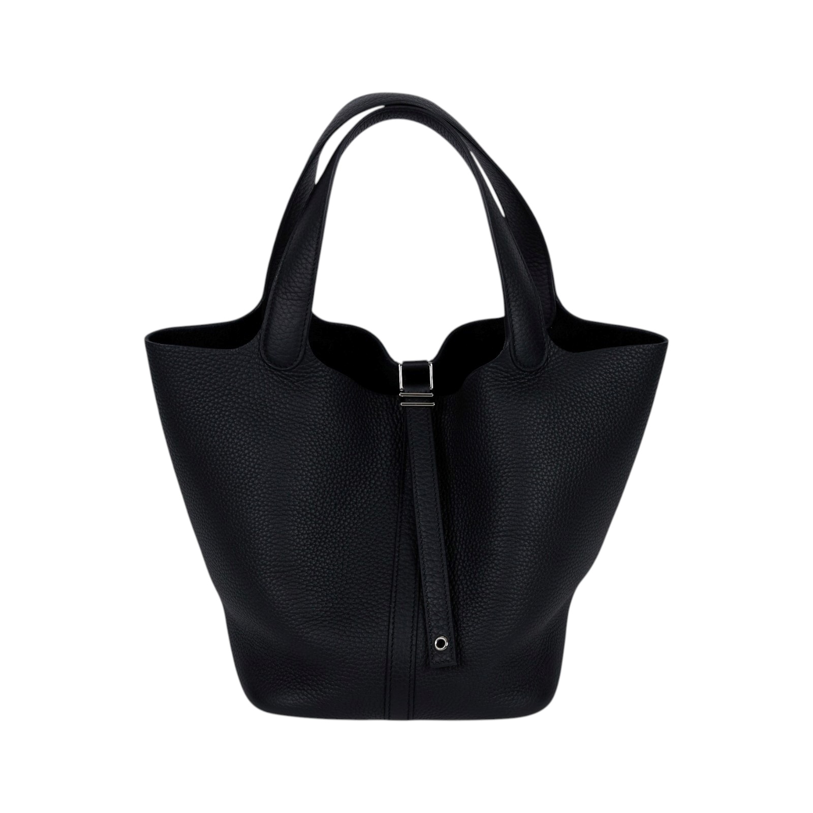 愛馬仕 Hermes Picotin Lock 22 菜籃子包 銀色五金 黑色 H060991CK89 /W AM 006 UH  防塵袋/原廠盒子/鎖組